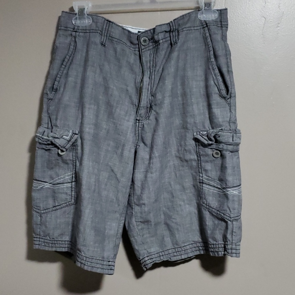 Beverly Hills Polo Club Mens Cargo Shorts 30 Gray